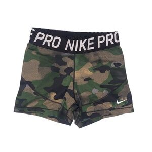 Nike Pro Green Camo Shorts
